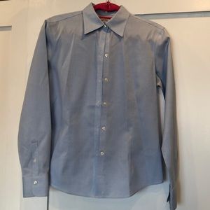 Blue oxford button down shirt